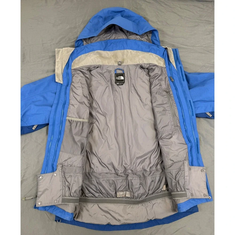 The North Face Mens Gore-Tex Pro Shell Snowbird Ski Jacket Blue Medium Hooded
